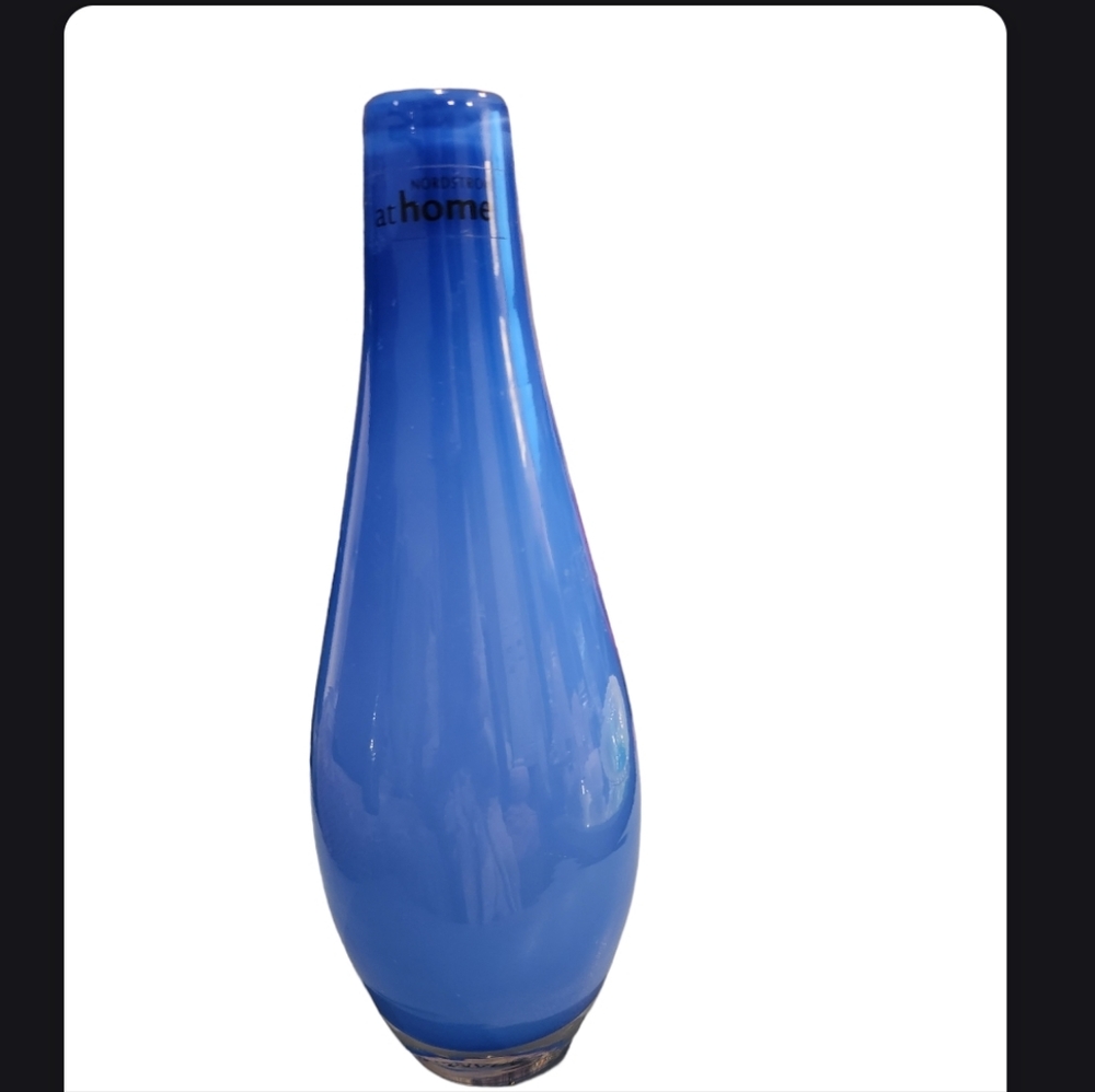 NORDSTROM at home beautiful vase.Hand made in Poland.SKY BLUE